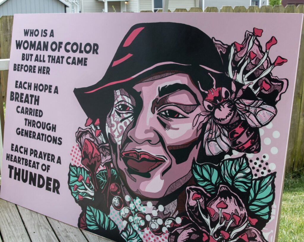 Picture of Raeghan Buchanan's mural: Honoring the Legacy of Zora Neale Hurston